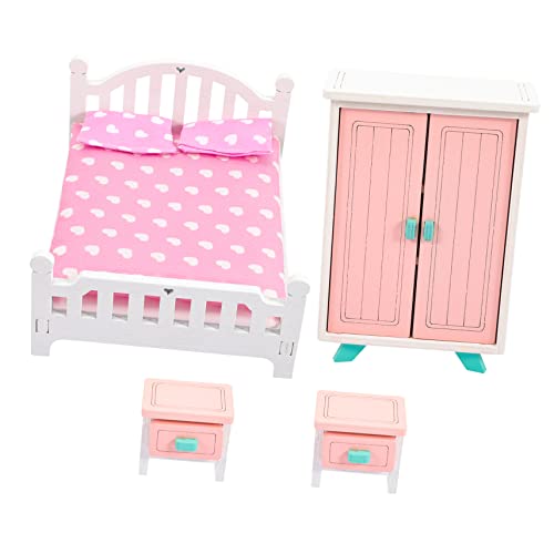 HONMEET 1Satz Miniaturmöbel für Nachttisch Bettmodell Puppenhaus Zubehör DIY für Kreative Spielstunden im Kinderzimmer Wohnzimmer Schlafzimmer von HONMEET
