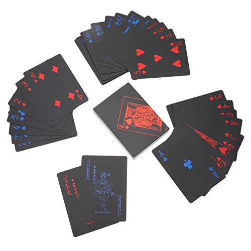 HONMEET 2 Kisten Kartendeck Coole Spielkarten Partygeschenk Zum Thema Poker Waschbare Spielkarten Wasserfeste Pokerkarten Zubehör Für Campingspiele Pokerspiel Erwachsener Plastik Schmücken von HONMEET