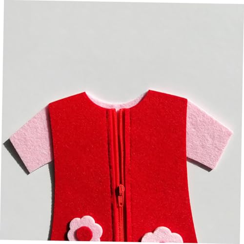 HONMEET 2 STÜCK Teiliges DIY Kinderlernspielzeug aus Filz mit Knöpfen und Reißverschluss Farbenfrohes Aktivitätskleid für Kleinkinder Fördert Feinmotorik Konzentration und von HONMEET