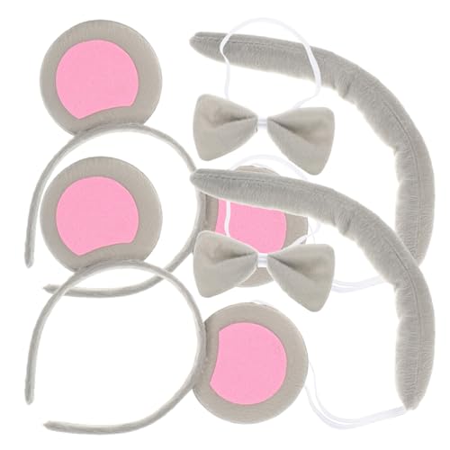 HONMEET 2 Sätze Halloween Maus Kostüm Zubehör Set mit Ohren und Schleife Tierische Verkleidung für Erwachsene und Realistisches Mäuse Stirnband für Karneval und Fasching HONMEET 2 Sätze Halloween Maus Kostüm Zubehör Set mit Ohren und Schleife Tierische Verkleidung für Erwachsene und Realistisches Mäuse Stirnband für Karneval und Fasching von HONMEET