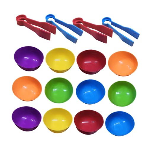 HONMEET 2 Sets Farbsortierbecher Für Kleinkinder Passende Schalen Farbsortier Sensorik Kleinkind Zählspielzeug Formsortierspielzeug Mathe Lernspielzeug Mal Und von HONMEET