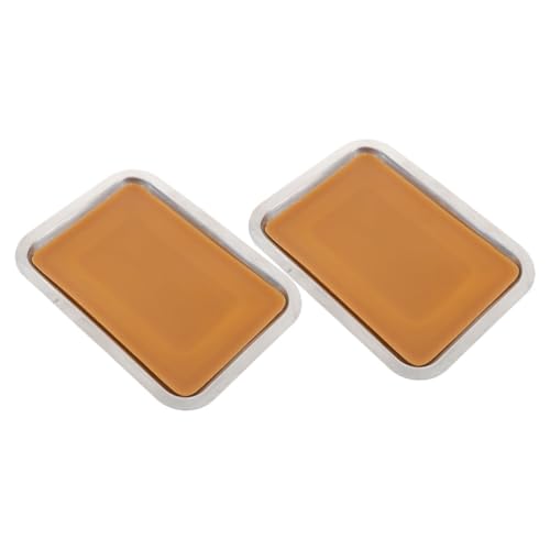 HONMEET 2 Stück Anatomie Tablett Sezierpfanne Sezierplatte Sezierwachs Tablett Sezierpfanne Mit Wachs Sezierplatte Wachs Seziertablett Seziertablett Labor Sezier Kits Gelbes von HONMEET