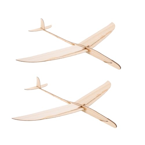 HONMEET 2 Stück DIY-flugzeugmodell Aus Holz: Handstart-Segelflugzeug-Spielzeug Zum Bemalen Und Bauen – Unfertiges Holzflugzeug Für DIY-projekte – Outdoor-zubehör von HONMEET