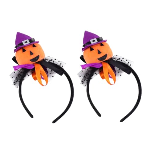 HONMEET 2 Stück Halloween Haarreifen Kürbis und Spinnennetz Design Langlebig aus und Dekorative Kopfbedeckung für Erwachsene für Halloween Fest und Kostüm Gruselige Partyaccessoires von HONMEET