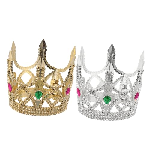 HONMEET 2 Stück Halloween Königskronen Plastik Kronen Silber Gold Party Dekoration Kostüm Zubehör für Mittelalterliche Themen Theater Cosplay Abschlussball und Festlichkeiten HONMEET 2 Stück Halloween Königskronen Plastik Kronen Silber Gold Party Dekoration Kostüm Zubehör für Mittelalterliche Themen Theater Cosplay Abschlussball und Festlichkeiten von HONMEET