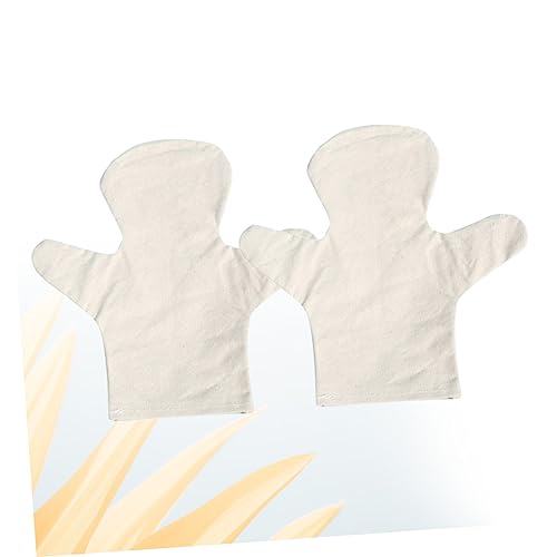 HONMEET 2 Stück Handgemachtes DIY Fingerpuppen Material für Weißem Canvas Kreatives Bastelset für Kindergarten Stoff Fingerpuppen Sicher für Geschichten und Rollenspiele von HONMEET