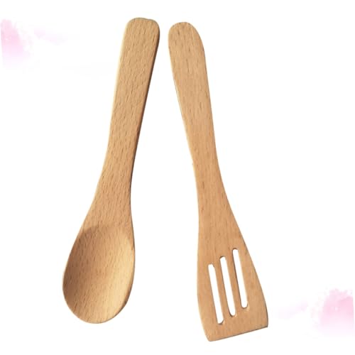 HONMEET 2 Stück Holzspielzeug Küchenutensilien Set Teilig mit Mini und Löffel aus Natürlichem Buchenholz Pädagogisches Rollenspielzeug für Kleinkinder Fördert Kreativität und Praktische HONMEET 2 Stück Holzspielzeug Küchenutensilien Set Teilig mit Mini und Löffel aus Natürlichem Buchenholz Pädagogisches Rollenspielzeug für Kleinkinder Fördert Kreativität und Praktische von HONMEET