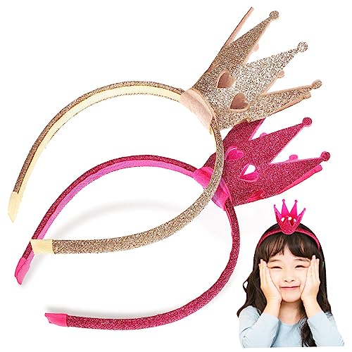 HONMEET 2 Stück Mädchen Krone Haarreifen mit Glitzer Haarschmuck für Partys Geeignet für Geburtstagsfeiern Weihnachten und Karneval Dehnbar und HONMEET 2 Stück Mädchen Krone Haarreifen mit Glitzer Haarschmuck für Partys Geeignet für Geburtstagsfeiern Weihnachten und Karneval Dehnbar und von HONMEET