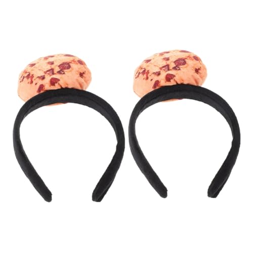 HONMEET 2 Stück Plüsch keks stirnband Niedlich und Bequem Cartoon Haarreif für Karneval Party Cosplay und Foto Requisiten Weiches Kopfschmuck für Damen und Mädchen von HONMEET
