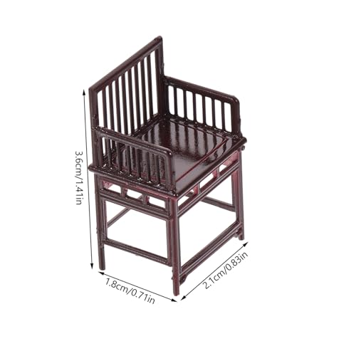 HONMEET 2 Stück Puppenhaus Möbel Dekorativer Puppenstuhl mit Klarer Textur und Elegantem Design für Puppenhaus Wohnzimmer Schlafzimmer Zubehör von HONMEET