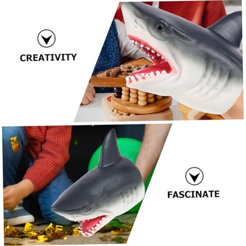 HONMEET 2 Stück Realistische Meeresräuber handpuppe Weiche für Pädagogisches Naturgetreues Design mit Beweglichem Auge Langlebig und Hautfreundlich von HONMEET
