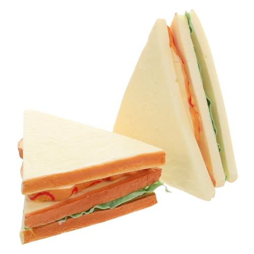 HONMEET 2 Stück Simulierte Sandwich -Requisiten Pu-Brot-Modell Künstliches Sandwichspielzeug künstliche Sandwich-Requisite gefälschtes Toastbrot realistisches falsches Brot Brotmodell von HONMEET