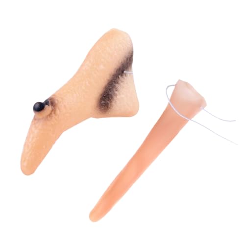 HONMEET 2 Stück Teiliges Halloween Kostüm Zubehör Realistische Hexennase für Damen und Herren Halloween Party Dekoration und Verkleidung von HONMEET