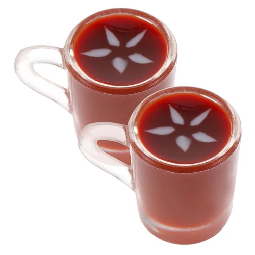 HONMEET 2 Stück Teiliges Miniatur Kaffee Tassen Puppenhaus Zubehör Kreative Mini Dekoration für DIY Landschaft von HONMEET