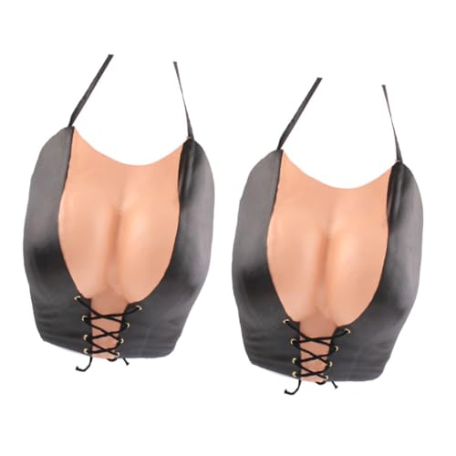 HONMEET 2 Stück Teiliges Realistische Damenbrust Simulation Eva Crossdressing Cosplay Requisite für Party Karneval Bühnenauftritt Lustiger Zubehör von HONMEET
