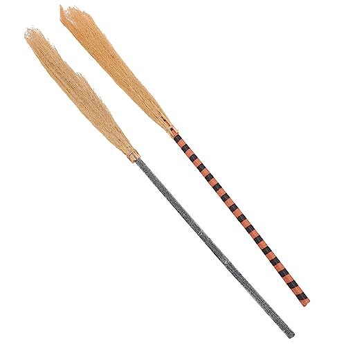 HONMEET Halloween-Hexenbesen-Requisiten 2 Stück Kunststoff Und Holz Zusammenklappbar Für Einfache Aufbewahrung Ideal Für Kostüme Zufällige Farbe von HONMEET