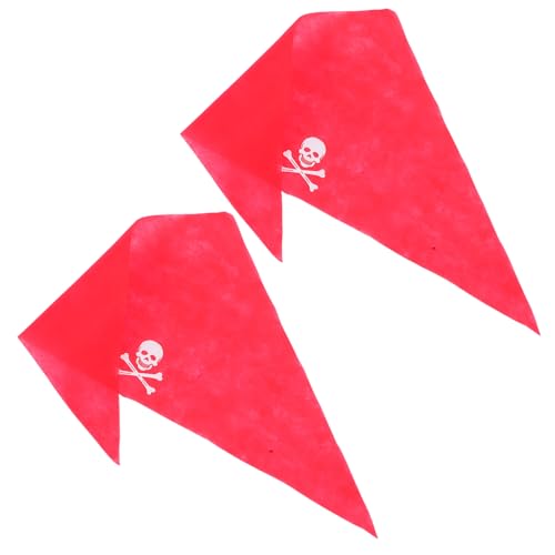 HONMEET 2stücke Piraten Kopftuch Weiche Bandanas Für Erwachsene Kostüm Accessoires Für Halloween Und Piraten-dress-up Requisiten von HONMEET