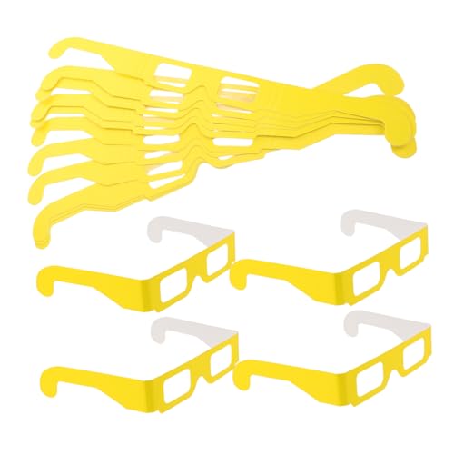 HONMEET 20 Paare Regenbogen Diffractionsbrillen Gelb Party Leuchtbrille für Nacht-events Festival Club Konzert Lichtshow HONMEET 20 Paare Regenbogen Diffractionsbrillen Gelb Party Leuchtbrille für Nacht-events Festival Club Konzert Lichtshow von HONMEET