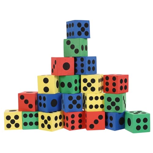 HONMEET 20 Stück Kinderwürfel Spielzeug Eva Material Pädagogisches Für Kleinkinder Spaß Spielwürfel Für Partybedarf Zufällige Farbe von HONMEET