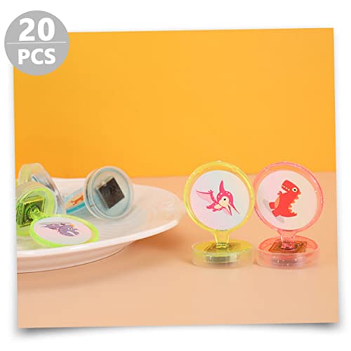 HONMEET 20 Stück Teiliges Dinosaurier Stempelset Mini Stempelspielzeug Bunte Motive Party Mitgebsel Geburtstagsgeschenk für Jungen Mädchen HONMEET 20 Stück Teiliges Dinosaurier Stempelset Mini Stempelspielzeug Bunte Motive Party Mitgebsel Geburtstagsgeschenk für Jungen Mädchen von HONMEET