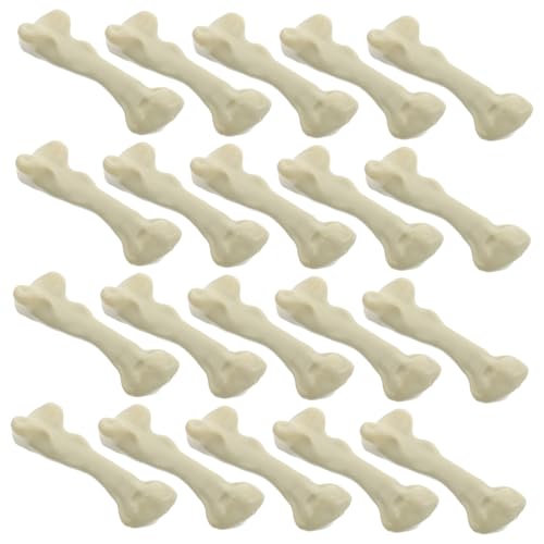 HONMEET 20 Stück Teiliges Mini Halloween Skelettknochen Weiß Spukige Party Deko für DIY Bastelprojekte Indoor Gruselige Knochen Streudeko für Halloween Fest und Scherzartikel von HONMEET