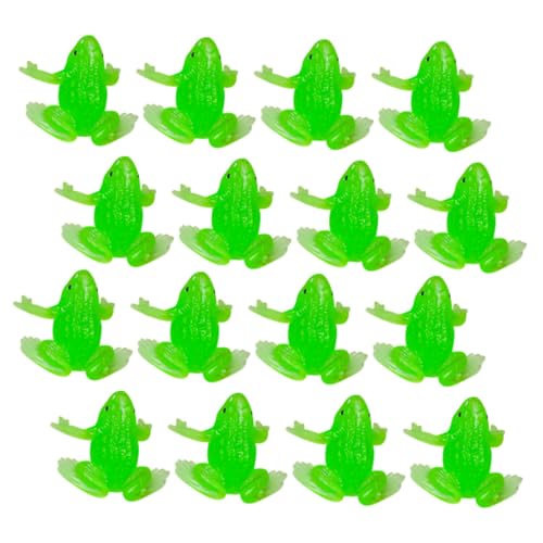 HONMEET 20 Stück Teiliges Miniatur Frosch Figuren TPR Realistische Kleine Frösche Schwimmfähig für Garten Mini teich Badezimmer Deko und Lernspielzeug Farblich Halbtransparent von HONMEET