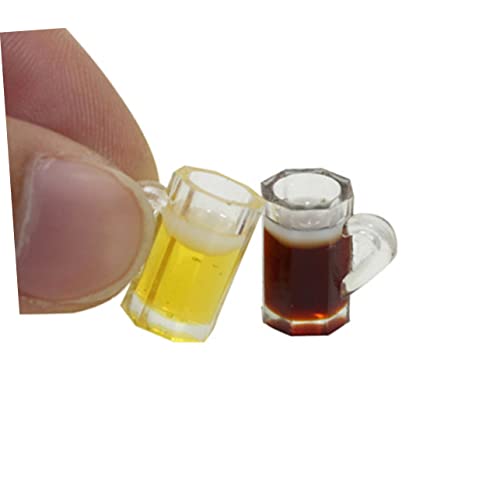 HONMEET 20 Stück Teiliges Miniatur Puppenhaus Bierkrüge aus Resin Realistische Mini Becher DIY Deko für Puppenhaus und Miniatur Sammler Zufällige Zufällige Farbe von HONMEET