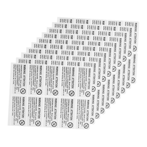 HONMEET 200pcs Selbstklebstoff Erstickende Gefahrenabziehbilder Erstickungswarnaufkleber Für Verpackungen Und Versand Nicht Für Kinder Unter DREI Jahren von HONMEET