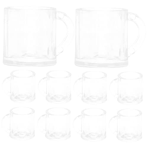 HONMEET 20pcs Miniatur Bier Tassen Puppe Plastik Tiny Beer Cups Dekorative Miniaturbecher von HONMEET