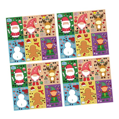 HONMEET 24 Blatt Weihnachts-Puzzle Sticker Kreative DIY Papieraufkleber für Partydeko Sichere Bastelspiele für Mädchen Jungen für Weihnachtsfeier und Kindergeburtstag HONMEET 24 Blatt Weihnachts-Puzzle Sticker Kreative DIY Papieraufkleber für Partydeko Sichere Bastelspiele für Mädchen Jungen für Weihnachtsfeier und Kindergeburtstag von HONMEET