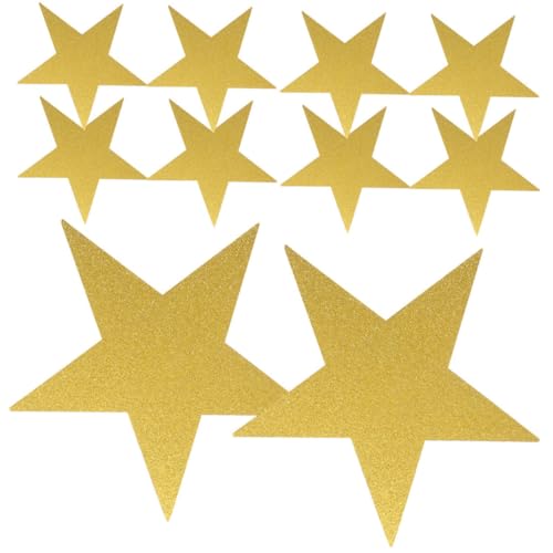 HONMEET 24 Stück Goldene Papiersterne Glitzernde Große Stern Ausschnitte für Pinnwand Klassenzimmer Party Deko DIY Basteln Wanddekoration Kreative Sterne Cutouts HONMEET 24 Stück Goldene Papiersterne Glitzernde Große Stern Ausschnitte für Pinnwand Klassenzimmer Party Deko DIY Basteln Wanddekoration Kreative Sterne Cutouts von HONMEET