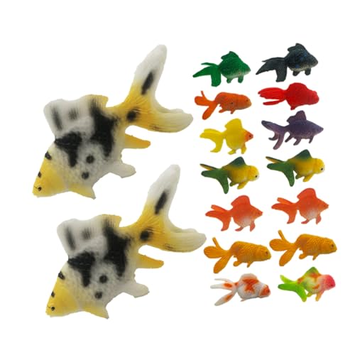 HONMEET 24 Stück Teiliges PVC Goldfisch Modell Realistische Miniatur fischfiguren in Bunten Farben Kunstvolle Handarbeit Lebensechte Dekoration für Aquarium Garten und Sammlungen HONMEET 24 Stück Teiliges PVC Goldfisch Modell Realistische Miniatur fischfiguren in Bunten Farben Kunstvolle Handarbeit Lebensechte Dekoration für Aquarium Garten und Sammlungen von HONMEET