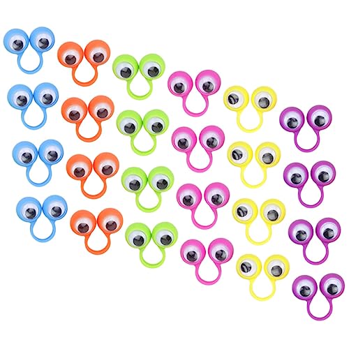 HONMEET 24Stücke Augen Fingerpuppen Ringe Wackelaugen für Kreative Rollenspiele Fördert Kommunikation und Fantasie für Erwachsene von HONMEET