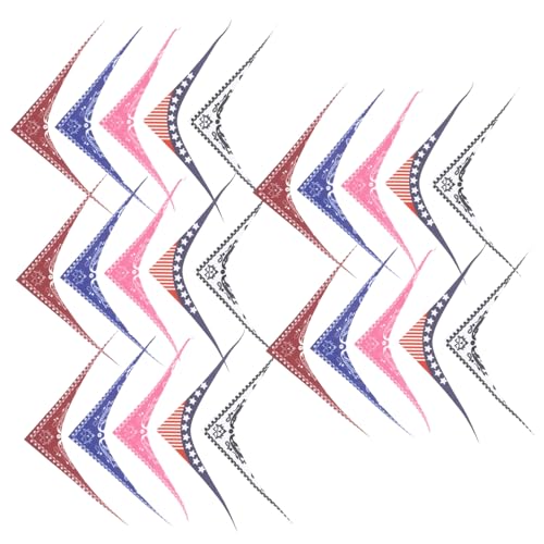 HONMEET 25 Stück Teiliges Mini dreieckstuch Flexible Puppenschals in Weiß Blau und Sternenmuster Niedliche DIY Accessoires für Tierfiguren und Partydeko von HONMEET