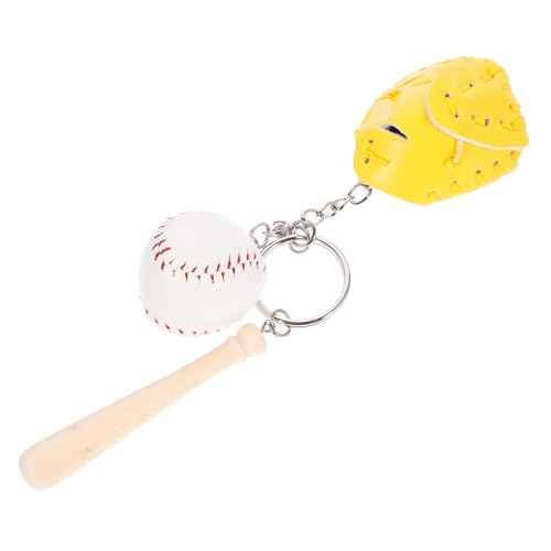 HONMEET 2St Baseball-Anhänger Mini-Baseball-Schlüsselanhänger Baseball-Partygeschenk Schlüsselbund Geschenke Baseball-Schlüsselanhänger für Jungen Tasche Schlüsselanhänger verdreifachen von HONMEET