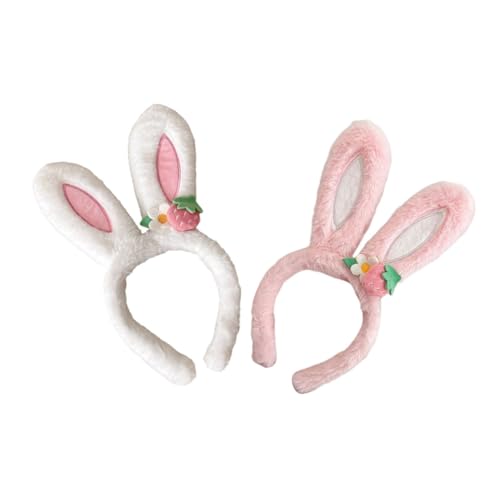 HONMEET 2Stücke Hasenohren Stirnband für Cartoon Haarband und Niedlicher Kopfschmuck für Partys Festivals und Fotoshootings Bequem und Verstellbar HONMEET 2Stücke Hasenohren Stirnband für Cartoon Haarband und Niedlicher Kopfschmuck für Partys Festivals und Fotoshootings Bequem und Verstellbar von HONMEET