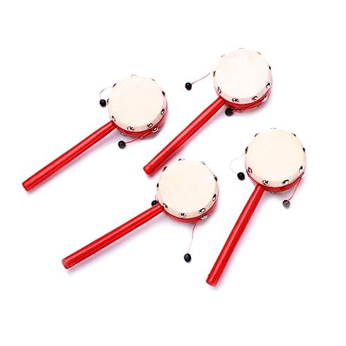 HONMEET 2Stücke Schaffell Rasseltrommeln mit Griff Frühpädagogisches Musikinstrumentenspielzeug für Junge Mädchen und Kleinkinder Fördert Hand Augen Koordination und Hörfähigkeit HONMEET 2Stücke Schaffell Rasseltrommeln mit Griff Frühpädagogisches Musikinstrumentenspielzeug für Junge Mädchen und Kleinkinder Fördert Hand Augen Koordination und Hörfähigkeit von HONMEET