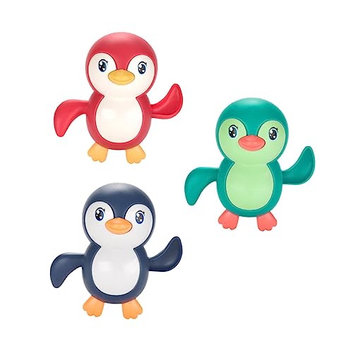 HONMEET 3 Stück Teiliges Badespielzeug mit Aufziehbaren Pinguinen Schwimmende Badewannenspielzeuge für Kleinkinder Sichere Wasser spielzeuge für Junge Mädchen Buntes Badspaß Jungen und von HONMEET