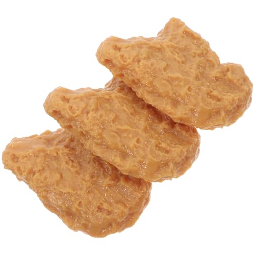 HONMEET 3 Stück Teiliges Künstliches Chicken Nuggets Modell Realistische Simulation Wiederverwendbar Detailgetreu für Partydekoration Lebensnahe Food Display Requisiten HONMEET 3 Stück Teiliges Künstliches Chicken Nuggets Modell Realistische Simulation Wiederverwendbar Detailgetreu für Partydekoration Lebensnahe Food Display Requisiten von HONMEET