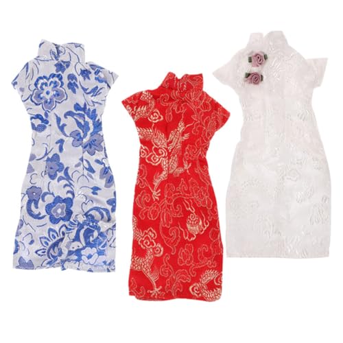 HONMEET 3 Stück Teiliges Mädchen Miniatur Cheongsam Puppenkostüm Austauschbar Kompakt Dekorative Puppenkleidung für Spielpuppen HONMEET 3 Stück Teiliges Mädchen Miniatur Cheongsam Puppenkostüm Austauschbar Kompakt Dekorative Puppenkleidung für Spielpuppen von HONMEET