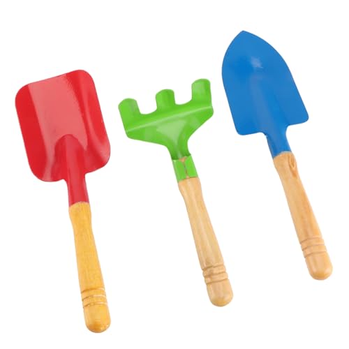 HONMEET 3 Stück Teiliges Outdoor Gartenwerkzeug Set für Metallschaufel und Rechen Holzgriff Gemischt Geeignet als Sandkasten und Strandspielzeug für Jungen und Mädchen HONMEET 3 Stück Teiliges Outdoor Gartenwerkzeug Set für Metallschaufel und Rechen Holzgriff Gemischt Geeignet als Sandkasten und Strandspielzeug für Jungen und Mädchen von HONMEET