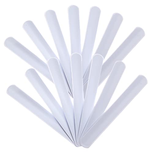 HONMEET Slap-Armband-Set 30 Stück Blanke Schnappbänder Weißes Slapband Für Jungen Und Mädchen Schulparty-zubehör Stabiles PVC von HONMEET