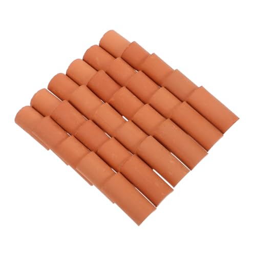HONMEET 30 Stück Teiliges Miniatur Dachziegel aus Sicheren Materialien Realistische Ziegelsteine für DIY Puppenhaus BAU Detailgetreue Miniatur Dachplatten für Bastelprojekte und Modellbau von HONMEET