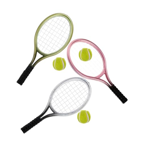 HONMEET 3Sätze Tennisschläger Teiliges Dekoratives Modell für Minihäuser Handwerkskunst für Kreative Deko Tennis Fans HONMEET 3Sätze Tennisschläger Teiliges Dekoratives Modell für Minihäuser Handwerkskunst für Kreative Deko Tennis Fans von HONMEET