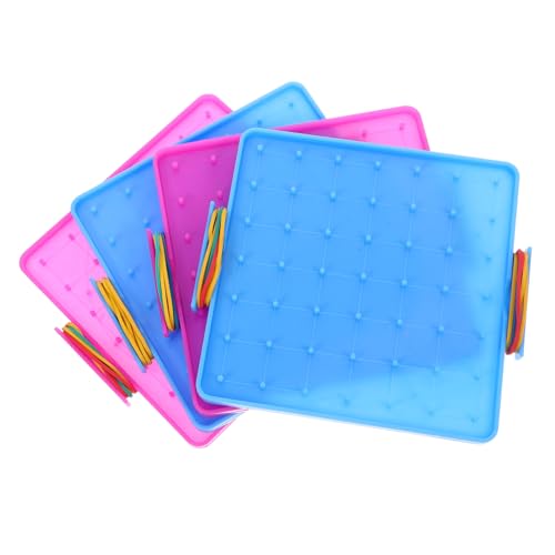 HONMEET 4 Stück Mathematik-nagelplatten Für Grundschulkinder Geometrie-lernzubehör Geoboard Für Kinder von HONMEET