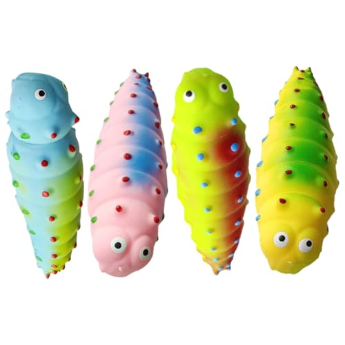 HONMEET 4 Stück Stress Raupe Kleines Weiches Strapazierfähiges Knetspielzeug für Erwachsene Tragbar Lustiges Dehnbares Caterpillar Fidget Toy zur Stressreduktion Zufällige Zufällige Farbe HONMEET 4 Stück Stress Raupe Kleines Weiches Strapazierfähiges Knetspielzeug für Erwachsene Tragbar Lustiges Dehnbares Caterpillar Fidget Toy zur Stressreduktion Zufällige Zufällige Farbe von HONMEET
