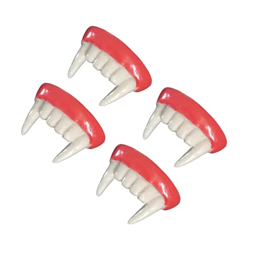 HONMEET 4 Stück Teiliges Halloween Vampirzähne aus Langlebigem Resin Realistische Spitze Fangzähne für Erwachsene und Wiederverwendbar für Kostüm Cosplay-Partys HONMEET 4 Stück Teiliges Halloween Vampirzähne aus Langlebigem Resin Realistische Spitze Fangzähne für Erwachsene und Wiederverwendbar für Kostüm Cosplay-Partys von HONMEET