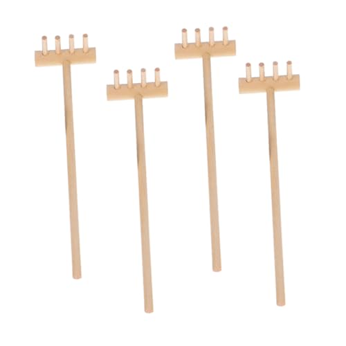HONMEET 4 Stück Teiliges Mini Sandgarten Rechen aus Holz Kindgerechte Sandspielzeug Werkzeuge für Sandkasten und Sandtisch Leicht zu Reinigen und Handlich für Feine Sandarbeiten HONMEET 4 Stück Teiliges Mini Sandgarten Rechen aus Holz Kindgerechte Sandspielzeug Werkzeuge für Sandkasten und Sandtisch Leicht zu Reinigen und Handlich für Feine Sandarbeiten von HONMEET