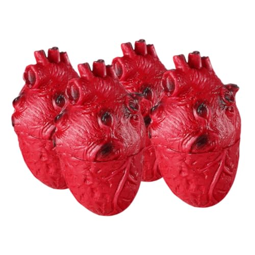 HONMEET 4 Stück Teiliges Realistisches Halloween Herz Deko mit Echt wirkender Ultrarealistischer Simulation Detailreiches Künstliches Menschliches Organ für Gruselpartys Zombie Events und HONMEET 4 Stück Teiliges Realistisches Halloween Herz Deko mit Echt wirkender Ultrarealistischer Simulation Detailreiches Künstliches Menschliches Organ für Gruselpartys Zombie Events und von HONMEET