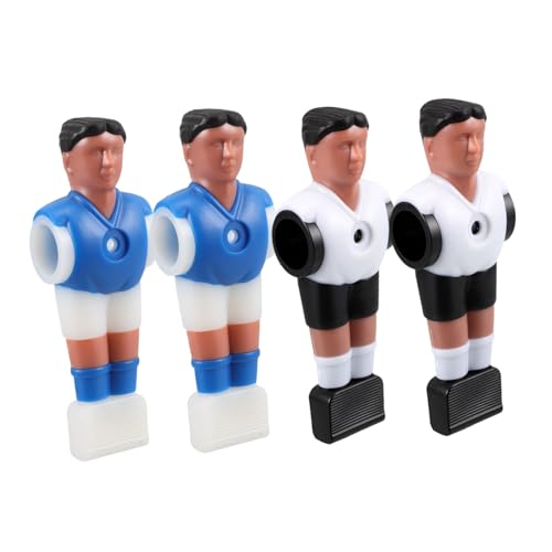 HONMEET 4 Stück Teiliges Tischfußballspieler Ersatzfiguren Robuste Kicker Puppen mit Schwarzem Haar Blauem und Weißem Trikot Kompatibel als Foosball Zubehör für Zuhause Bürospielspaß HONMEET 4 Stück Teiliges Tischfußballspieler Ersatzfiguren Robuste Kicker Puppen mit Schwarzem Haar Blauem und Weißem Trikot Kompatibel als Foosball Zubehör für Zuhause Bürospielspaß von HONMEET
